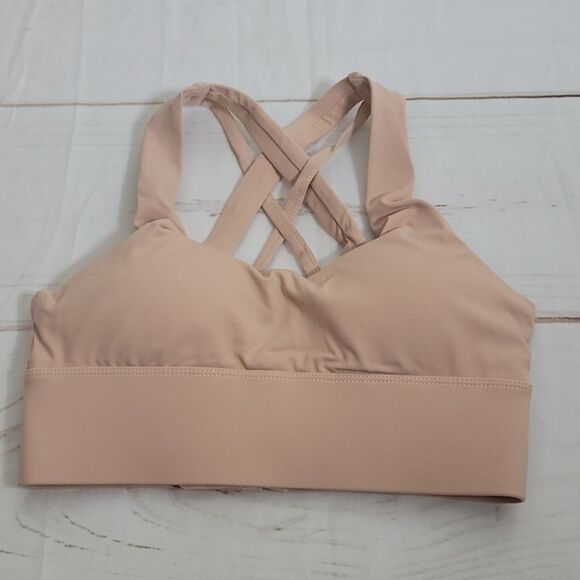 LIKE New Womens Athletic Criss Cross High Impact Stoprt Bra - Picture 1 of 4